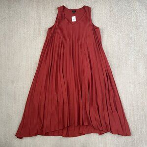NWT J. Jill Wearever Sleeveless Pleated Midi Dress L